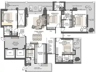 Ganga Liv 90 3.5 BHK